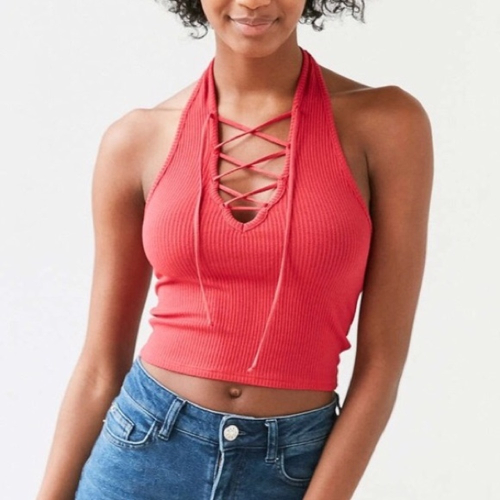 project social t/urban outfitters | red halter top